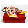 Image 1 : PAIR OF WOMENS MULTI COLOUR HIGH HEELS SIZE 6