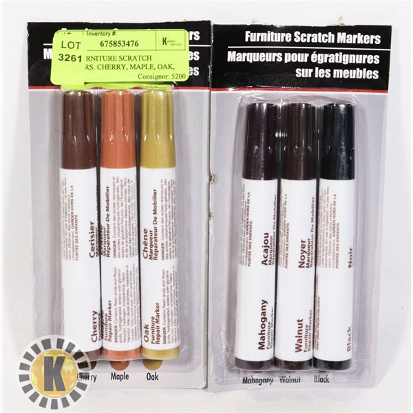 NEW FURNITURE SCRATCH MARKERS. CHERRY, MAPLE, OAK,