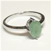 Image 2 : SILVER EMERALD(1.5CT) RING (~SIZE 8)