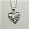 SILVER CZ 16"  NECKLACE