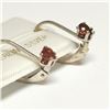 Image 2 : SILVER GARNET  EARRINGS, MADE IN CANADA