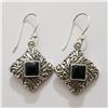 Image 1 : SILVER BLACK ONYX  EARRINGS