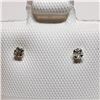 Image 1 : 14K YELLOW GOLD DIAMOND(0.075CT)  EARRINGS