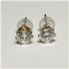 Image 1 : 10K YELLOW GOLD CUBIC ZIRCONIA EARRINGS