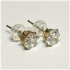 Image 2 : 10K YELLOW GOLD CUBIC ZIRCONIA EARRINGS