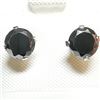 Image 1 : 10K WHITE GOLD BLACK MOISSANITE(1.9CT) EARRINGS