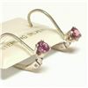 Image 2 : SILVER GARNET  EARRINGS, MADE IN CANADA