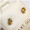 Image 2 : 14K YELLOW GOLD YELLOW SAPPHIRE EARRINGS