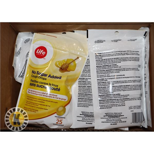 BOX OF NSA HONEY LEMON COUGH DROPS