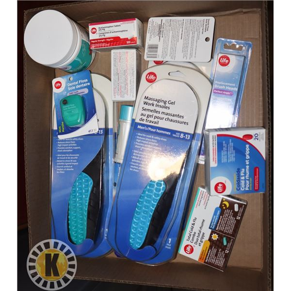 FLAT OF ASSORTED HEALTH PRODUCTS