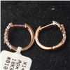 Image 3 : 10K ROSE GOLD DIAMOND(0.05CT) EARRINGS
