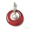 Image 1 : SILVER GENUINE GEMSTONE AND PEARL 6.5G PENDANT