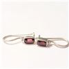 Image 1 : SILVER GARNET  EARRINGS