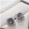 Image 1 : SILVER RAINBOW TOPAZ(4CT) EARRINGS