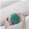 Image 2 : SILVER EMERALD RING (~SIZE 7.75