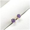 Image 2 : 14K YELLOW GOLD AMETHYST EARRINGS