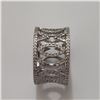 Image 1 : SILVER CUBIC ZIRCONIA RING (~SIZE 7)