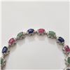 Image 2 : SILVER SAPPHIRE EMERALD AND RUBY 15.46G 7.5" BRAC