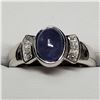 Image 1 : SILVER TANZANITE CUBIC ZIRCONIA RING