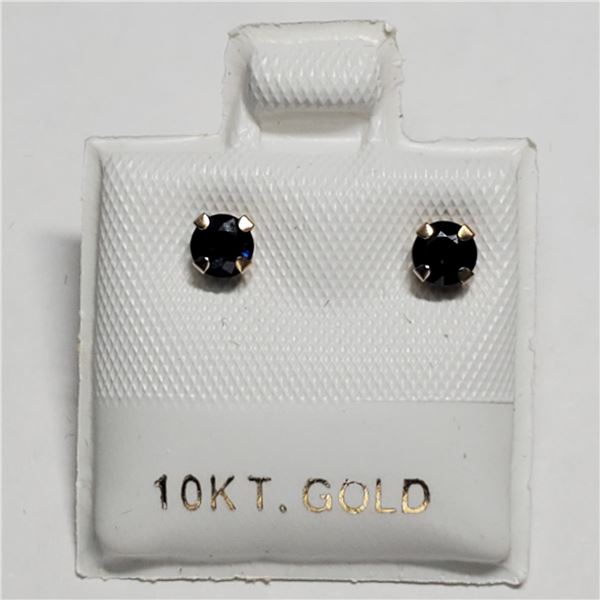 10K YELLOW GOLD SAPPHIRE(0.67CT) EARRINGS