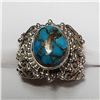 Image 1 : SILVER TURQUOISE RING