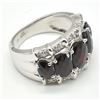 Image 2 : SILVER GARNET CZ(7.05CT) RHODIUM PLATED RING