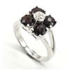 Image 2 : SILVER GARNET CZ(4.05CT) RHODIUM PLATED RING