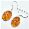 Image 3 : SILVER RECONSTITUTED AMBER(3.05CT) EARRINGS