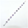 Image 3 : SILVER AMETHYST(7.1CT) BRACELET (~WEIGHT 7.1G)