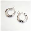 Image 2 : SILVER SMALL HOOPS EARRINGS