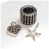 Image 2 : SILVER MARCASITE  3 CHARMS (~WEIGHT 9.6G)