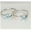 Image 2 : SILVER BLUE TOPAZ  2 RINGS