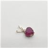 Image 2 : 14K YELLOW GOLD RUBY(0.4CT)DIAMOND(0.01CT) PENDANT