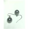 Image 1 : SILVER GENUINE TAHITIAN PEARL 11-12MM EARRINGS