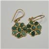 Image 1 : SILVER EMERALD EARRINGS(~WEIGHT 2.3G)