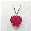 Image 1 : 14K YELLOW GOLD RUBY(0.4CT) DIAMOND(0.01CT)