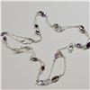 Image 2 : SILVER GENUINE MULTI GEMSTONE NECKLACE