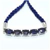 Image 2 : SILVER IOLITE(5.2CT)RHODIUM PLATED THREAD BRACELET