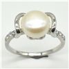 Image 1 : SILVER PEARL CZ(3.1CT) RHODIUM PLATED RING