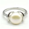 Image 3 : SILVER PEARL CZ(3.1CT) RHODIUM PLATED RING