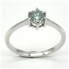 Image 1 : SILVER BLUE MOISSANITE (ROUND 6 MM)(2.2CT) RHODIUM
