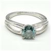 Image 3 : SILVER GREENISH BLUE MOISSANITE(ROUND6.5MM)(2.6CT)