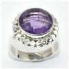 Image 2 : SILVER AMETHYST(6.1CT) RING (~WEIGHT 6.1G)