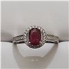 Image 1 : SILVER RUBY(1CT) RING (~WEIGHT 3.11G)