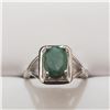 Image 2 : SILVER EMERALD(1.6CT) RING (~WEIGHT 3.55G