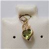 Image 1 : 14K YELLOW GOLD PERIDOT PENDANT, MADE IN CANADA