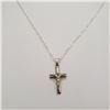 Image 2 : SILVER 16" CROSS NECKLACE