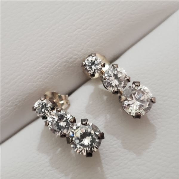 SILVER CUBIC ZIRCONIA EARRINGS