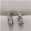 Image 2 : SILVER CUBIC ZIRCONIA EARRINGS