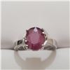 Image 1 : SILVER RUBY(2.6CT) RING (~WEIGHT 3.55G)